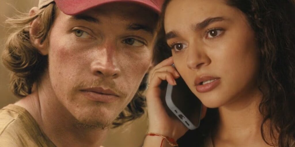 Cooper Norris and Ariana from Landman share a tense moment, highlighting their emotional connection and developing relationship in the series.