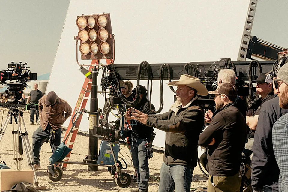 cinematographer Jason Neal James films Landman